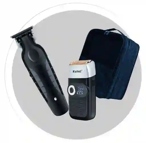 Afeitadoras Profesional Patillera Y Rasuradora Shaver Con Estuche Recargable