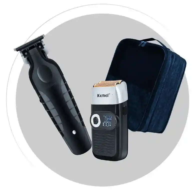 Afeitadoras Profesional Patillera Y Rasuradora Shaver Con Estuche Recargable