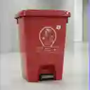 Basurero Pedal 35 L Uso Institucional Roja