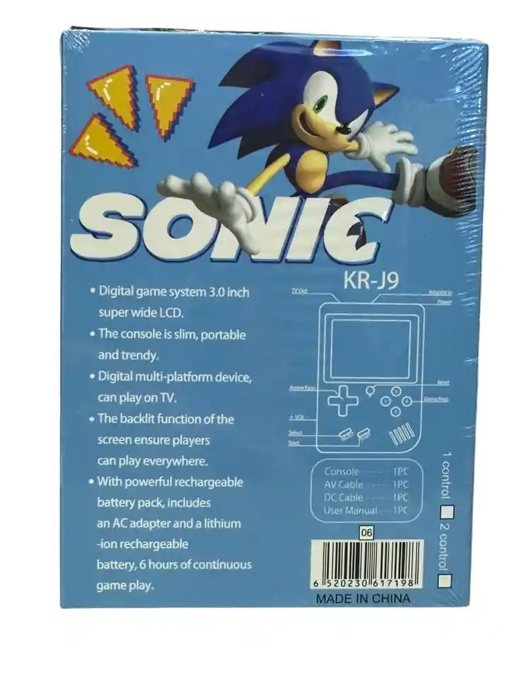 Sonic Consola Juegos Animados Retro