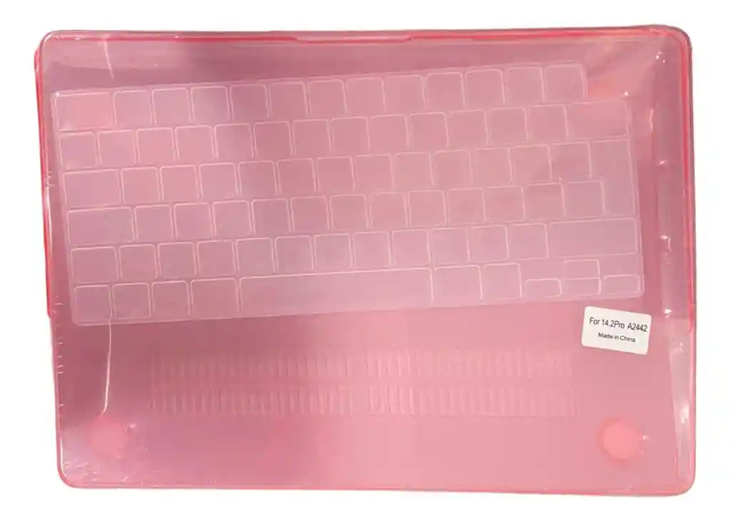 Carcasa / Case + Protector Teclado Macbook Pro 14 Español Pink