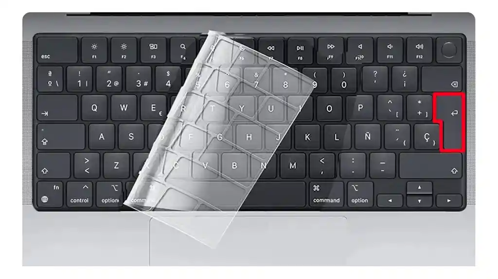 Carcasa / Case + Protector Teclado Macbook Pro 14 Español Pink