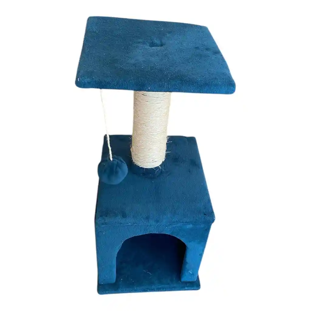 Gimnasio Para Gatos Con Rascador, Cama Y Cueva 75x35x35 Cm Color Azul