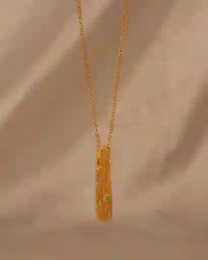 Collar Corteza Palma Esmeralda