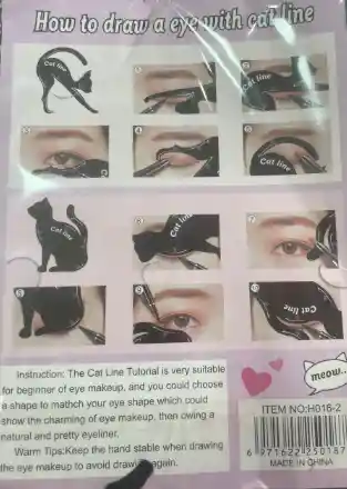 Plantilla De Maquillaje “cat Line” – Guía Para Delineado De Ojos Tipo Cat Eye