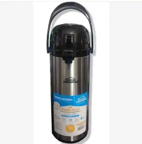 Termo Bomba 1.9 Litros Para Tinto Acero Home Elements Gris