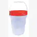 Contenedor Balde Plástico Transparente Tapa Hermética 20lts Transparente/tapa Multicolor