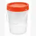 Contenedor Balde Plástico Transparente Tapa Hermética 20lts Transparente/tapa Multicolor