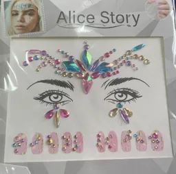 Piedras Adhesivas Para Rostro Y Uñas Varios Colores