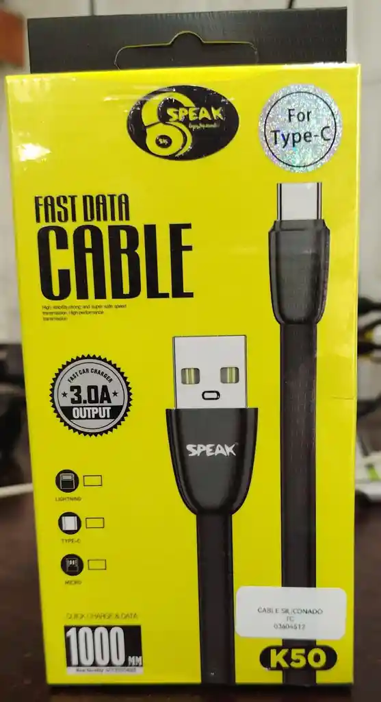 Cable De Datos Speak K50 Tipo C