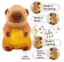 Peluche Capibara Cafe Respira Tiene Movimiento Luz Y Música Juguete Niños Niñas