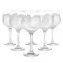 Copa Ginebra Gin Tonic 6 Unidades Vidrio Marca Cristar