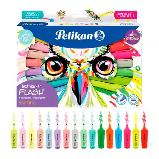 Resaltador Neon-pastel Búho Pelikan