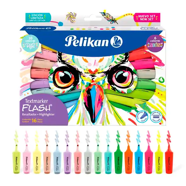 Resaltador Neon-pastel Búho Pelikan