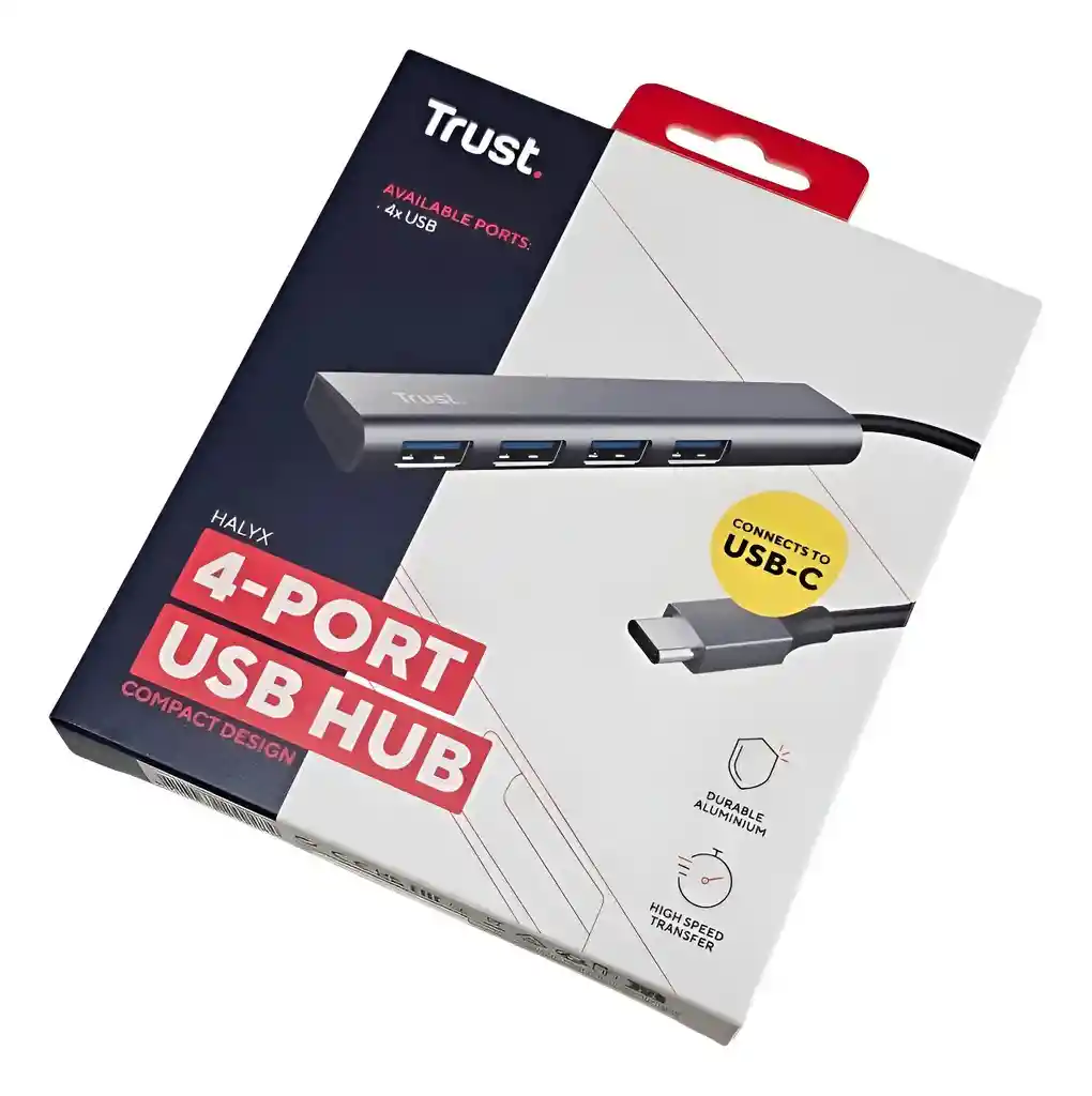 Hub Tipo C A Usb Trust 4 Puertos