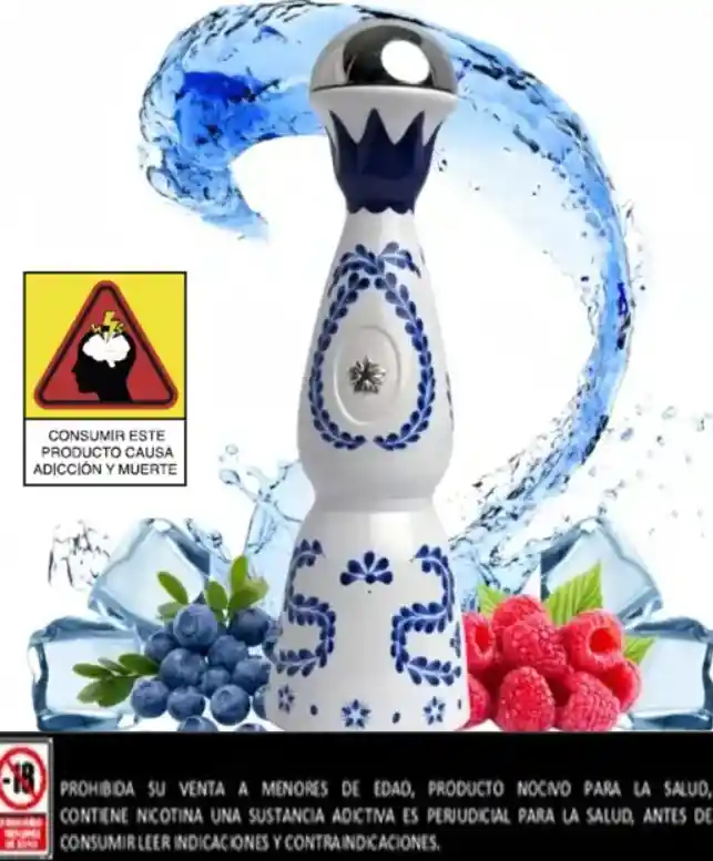 Vapeador Humo Azul Grape Berries Ice 15.000 Puffs