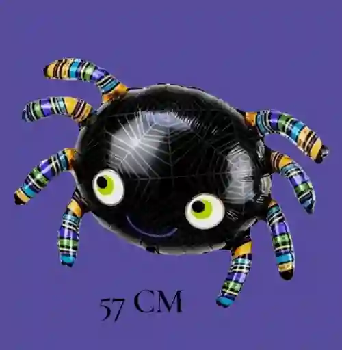 Globo Metalizado Araña Halloween 52x57 Cm – Unidad