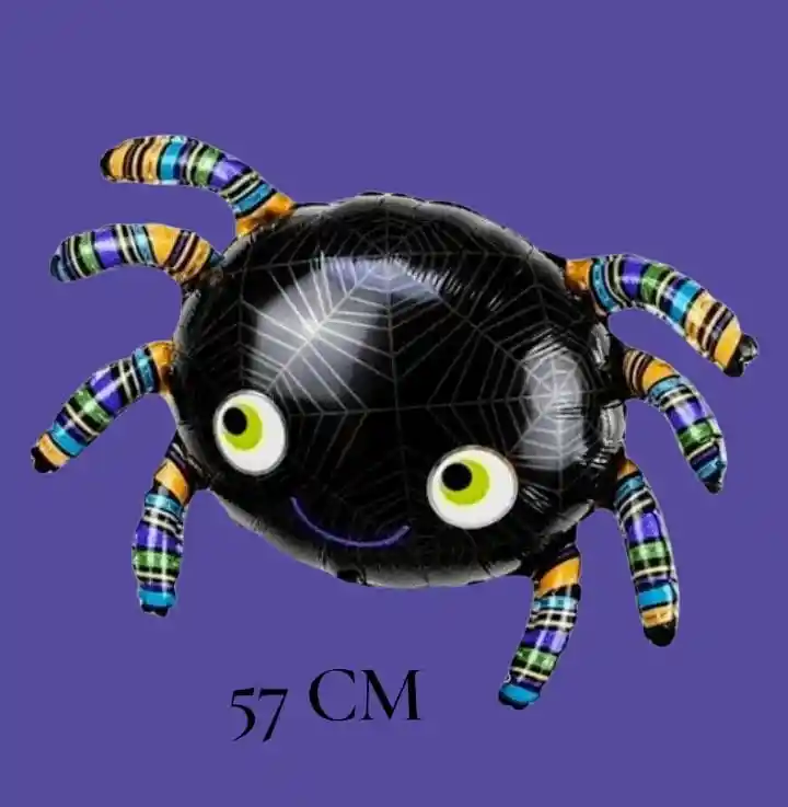 Globo Metalizado Araña Halloween 52x57 Cm – Unidad