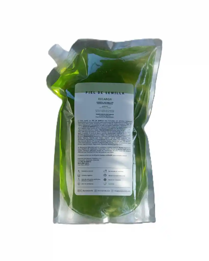 Shampoo De Romero, Ortiga Y Quinua Piel De Semilla Refill 1 Lt