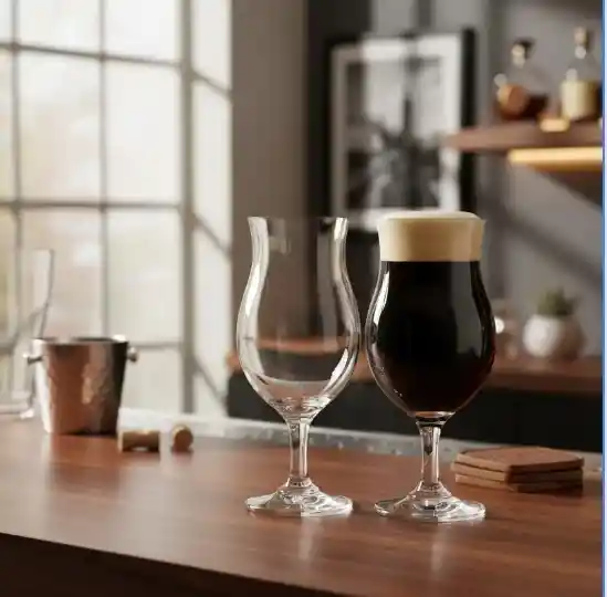 Copa Cervecera Vaso Estuche X2 Praga Vidrio Cristar