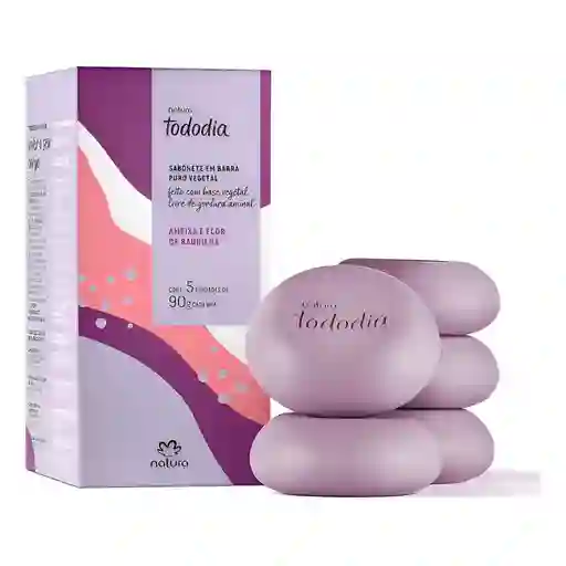 Caja Por 5 Jabones Natura Ciruela Flor De Vainilla