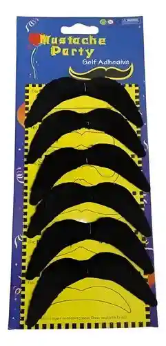 Set De 6 Bigotes Mostacho Cold Autoadhesivos X6