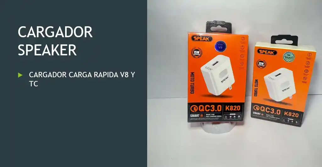 Cargador Speaker Tipo C