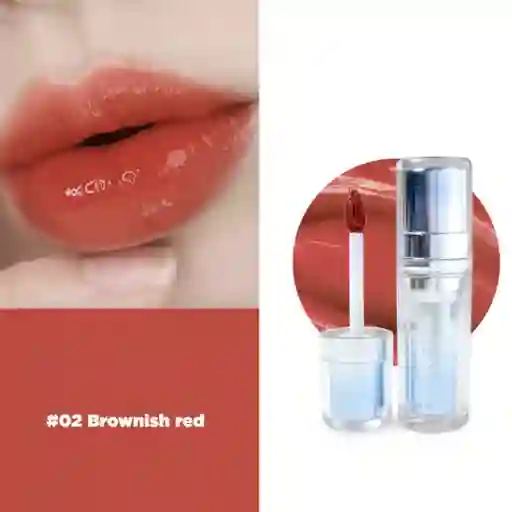 True Lover Lipgloss Ice Watery Tono 02 Brownish Red