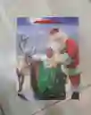 Bolsa De Regalo Navidad Papa Noel Y Reno Mediana 32 Cm X 25 Cm