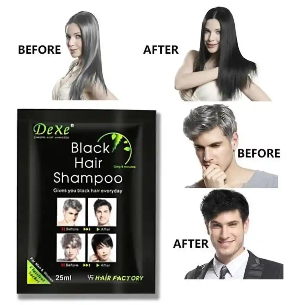 Shampoo Tinte Cubre Canas Color Negro