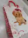 Bolsa De Regalo Navidad Perrito Cafe Mediana 32 Cm X 25 Cm