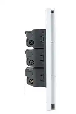 Interruptor De Lujo Triple Conmutable 10a 125v Linea Gemini Blanco