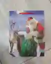 Bolsa De Regalo Navidad Papa Noel Y Reno Mediana 32 Cm X 25 Cm