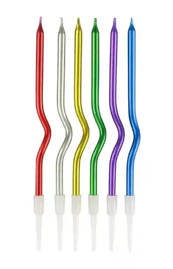 Set De Velas En Espiral Multicolores