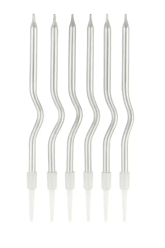 Vela Espiral Plateada X6