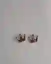 Aretes De Corona Plateados