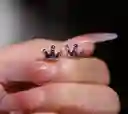 Aretes De Corona Plateados