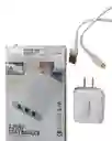 Cargador Treqa Completo Adaptador Con Tres Usb Y Cable Tipo C Rapido
