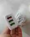 Cargador Treqa Completo Adaptador Con Tres Usb Y Cable Tipo C Rapido