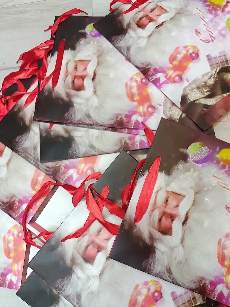 Bolsa De Regalo Navidad Papa Noel Mediana 32 Cm X 25 Cm