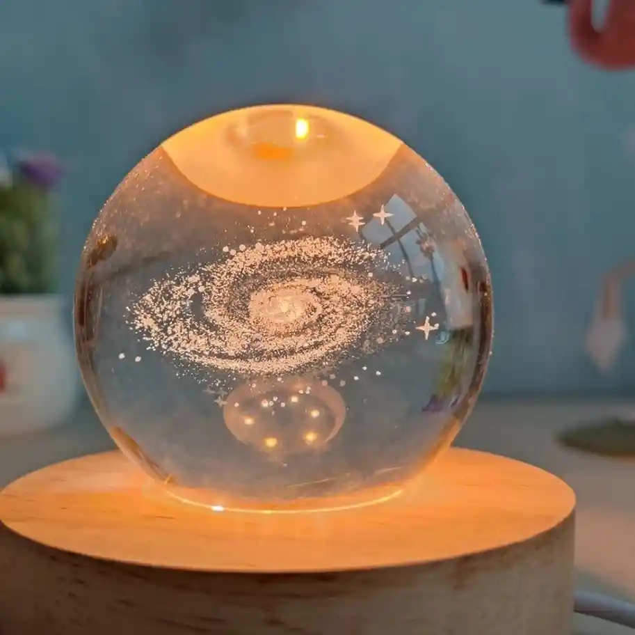 Lámpara Esfera De Cristal Galaxia