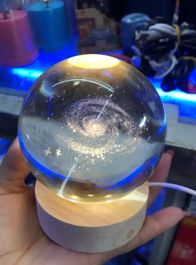 Lámpara Esfera De Cristal Galaxia