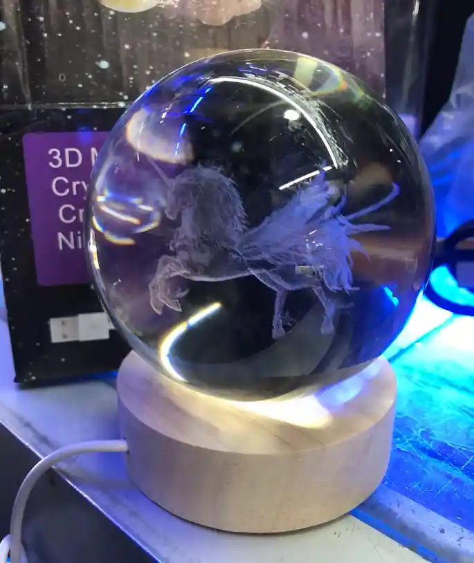 Lámpara Esfera De Cristal Pegaso