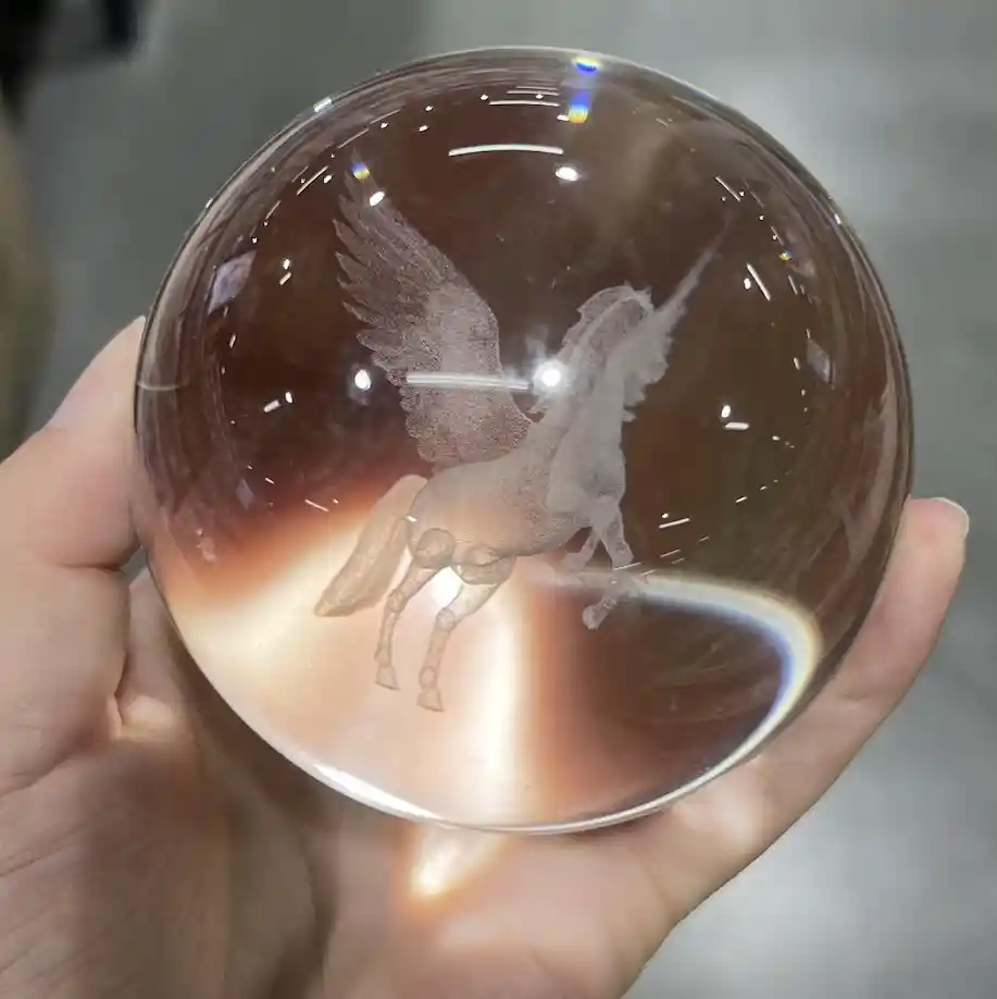 Lámpara Esfera De Cristal Pegaso