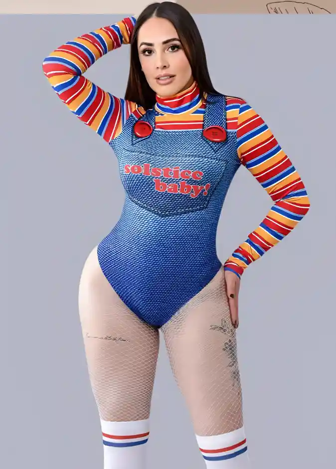 Disfraz Chucky Mujer Body Sexy - Mono Mameluco Cosplay Halloween
