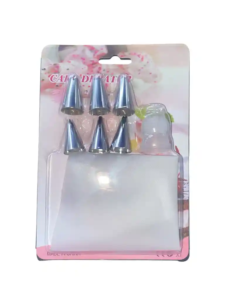 Manga Pastelera Con Seis Diseños De Boquilla Para Decoracion De Pasteles