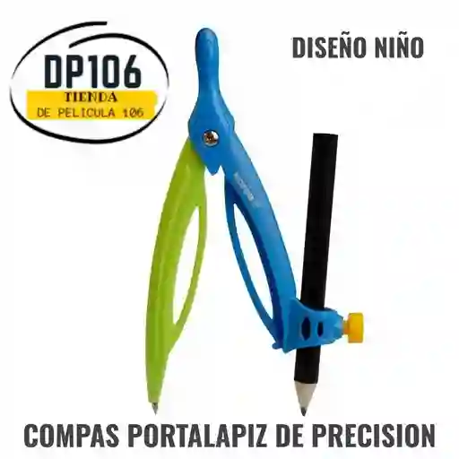 Compas De Precision Portalapiz Niño Sujetador De Lapiz