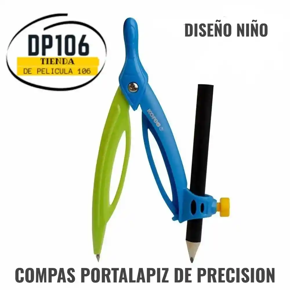 Compas De Precision Portalapiz Niño Sujetador De Lapiz