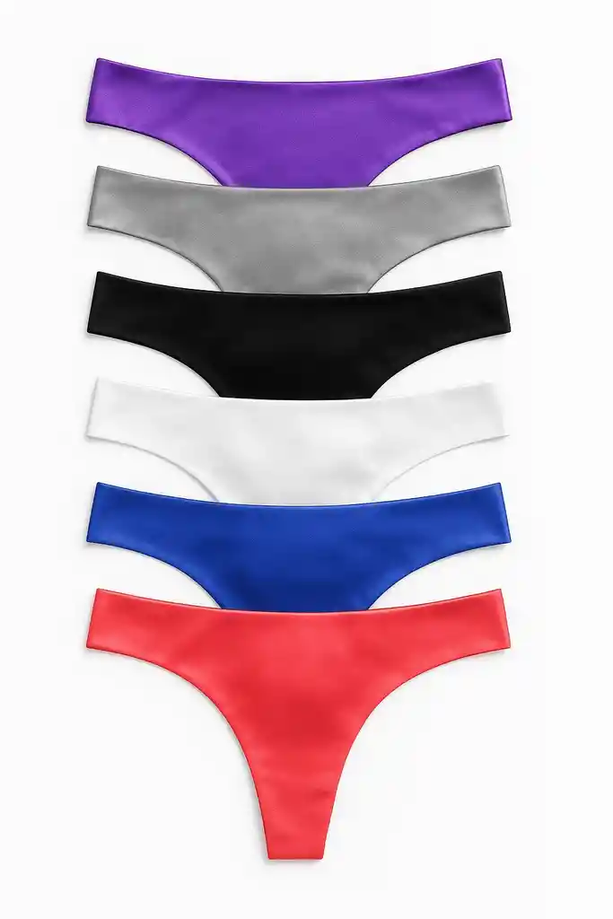 Dos Pantys Hilo En Seda Fria Brillante Talla L / Xl