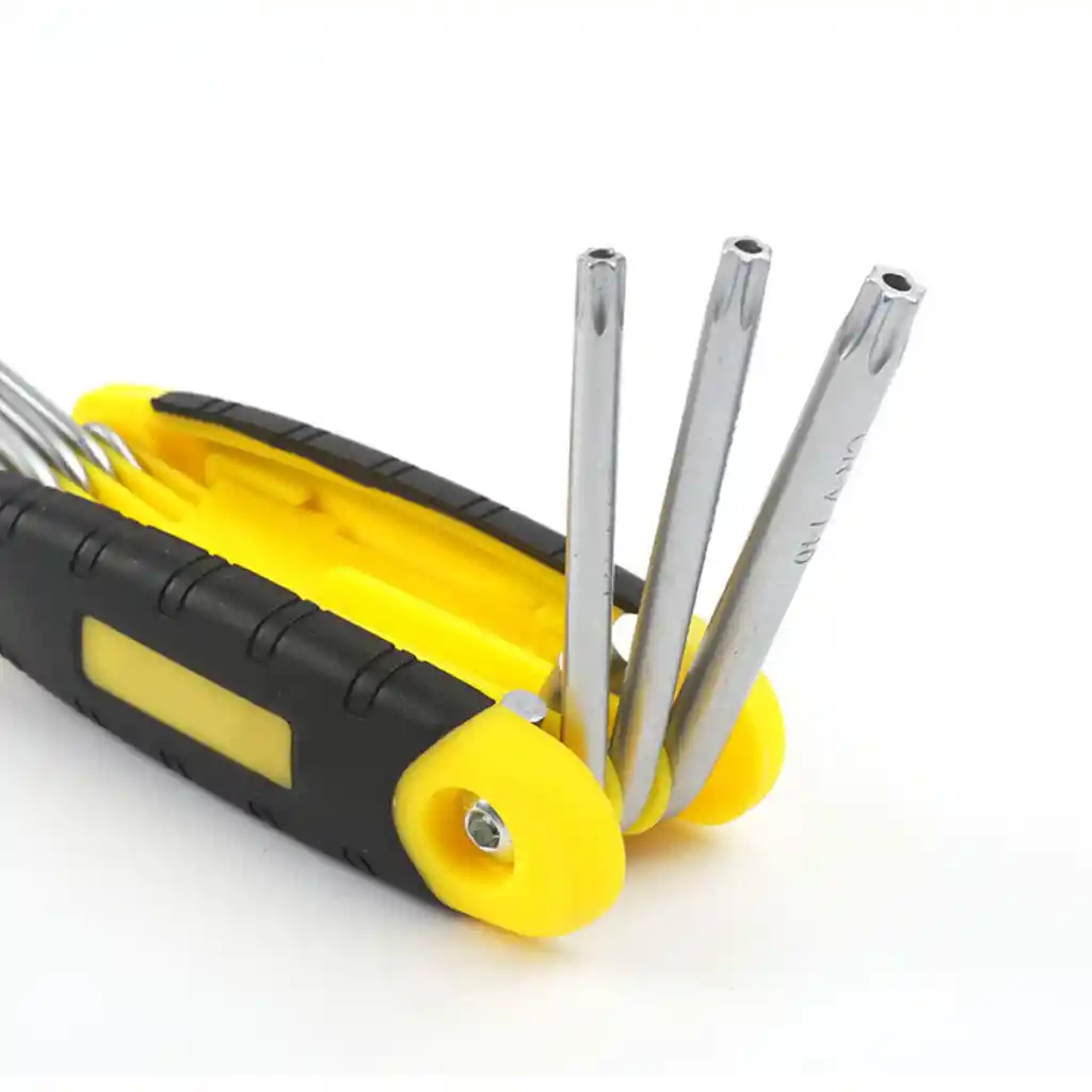 Juego De 8 Llaves Hexagonales Torx Tipo Navaja